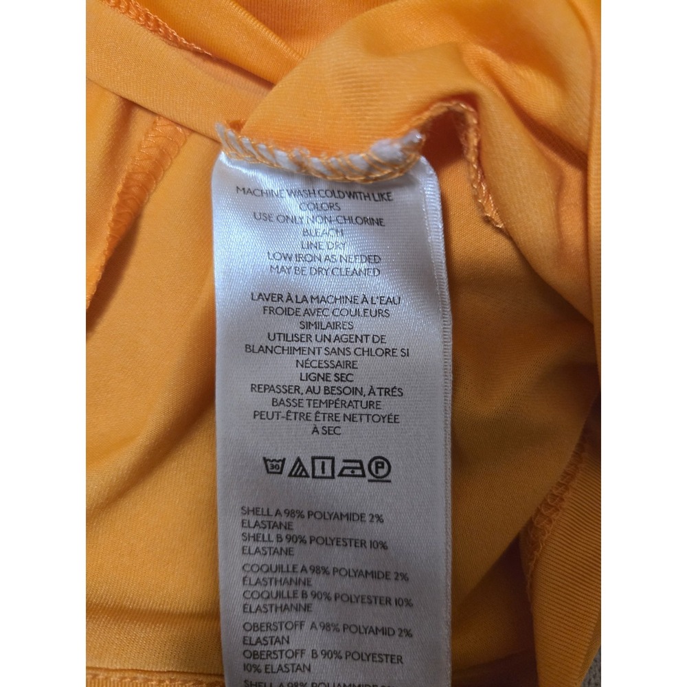 Anthropologie Strapless Textured Knit Slip Midi Dress Orange Size MP EUC - Picture 6 of 7